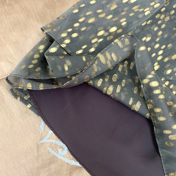 BCBG Pewter and Gold Cocktail Dress - Picture 9 of 11